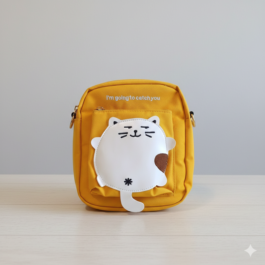 Bolso Gatuno “I’m going to catch you”, color amarillo