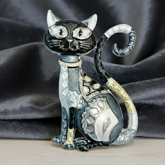 Broche Magnético Gato Elegante