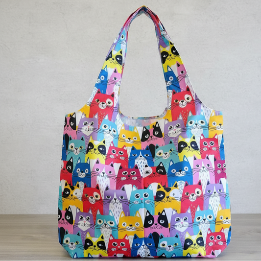 Bolsa de la Compra Reutilizable Gatitos Multicolor