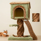 Árbol rascador para gatos con casita y rampa