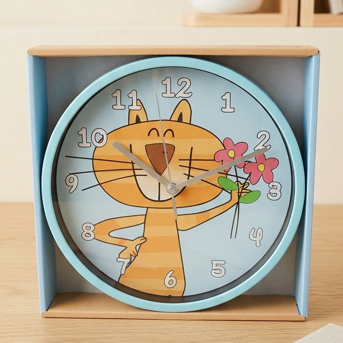 Reloj de pared gato
