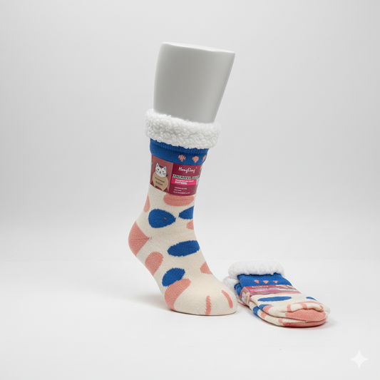 Calcetines Térmicos Gatunos Súper Calentitos-Azul y Rosa 🐾