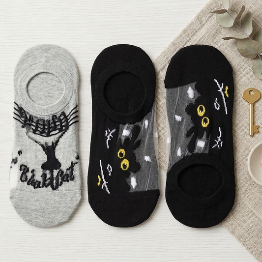Pack 3 calcetines invisibles gatos