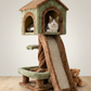 Árbol rascador para gatos con casita y rampa