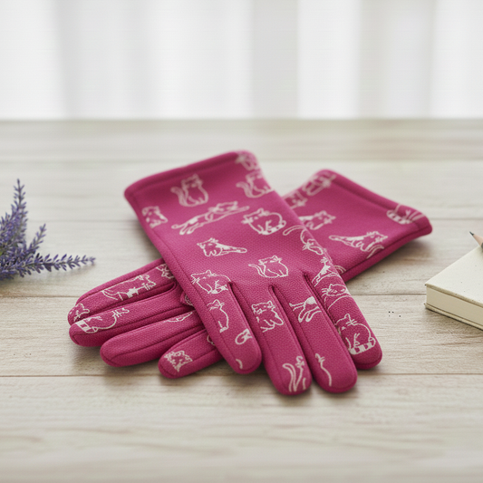 Guantes “Miau Rosa fuscia”