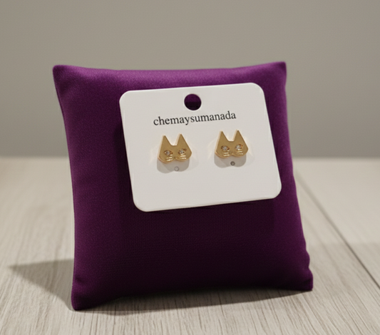 Pendientes Gatito Dorados – Gold Filled