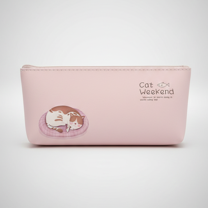 Neceser Cat Weekend, color rosa