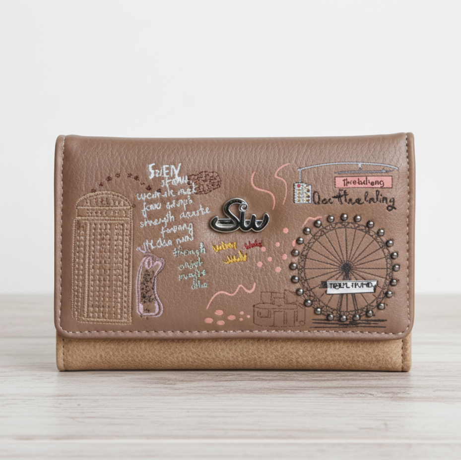 Cartera Gatuna “Sweet Cat”MYC907 – Compacta, práctica y con estilo- beige