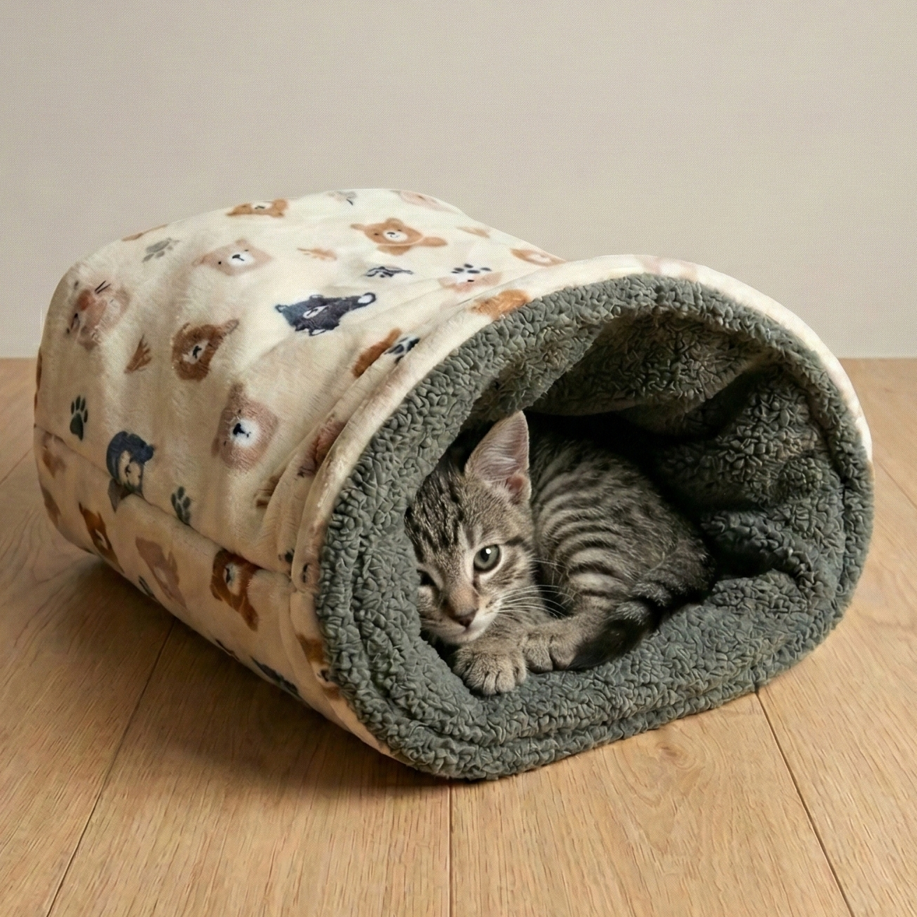 Cueva para gatos hecha a mano – Refugio suave y cálido