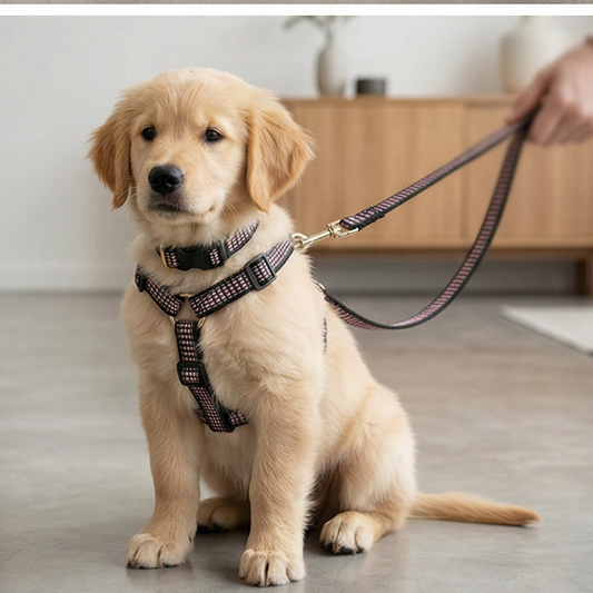 Set arnés, collar y correa para perro o gato – Ajustable y resistente