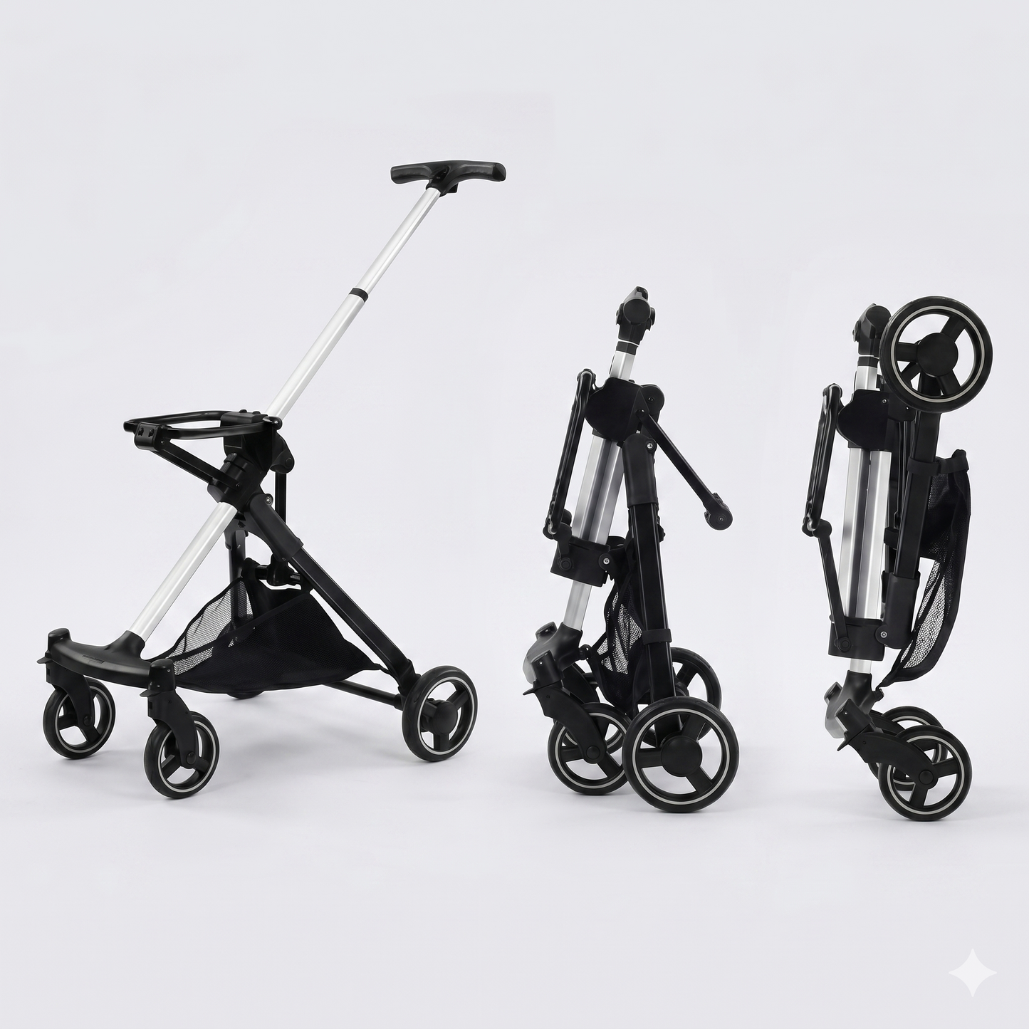 Cochecito plegable para mascotas. Color beige