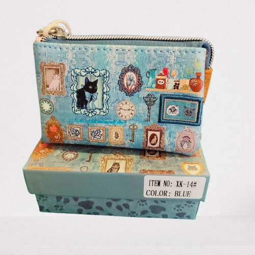 Monedero Sweet Candy Edición con ilustraciones exclusivas, color azul (14#)