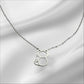 Collar de acero con gatito en color plata