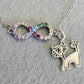 Pulsera de Plata de Ley rodiada con infinito y circonitas de colores
