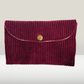 Cartera Pana Burdeos Tribal hecha a mano