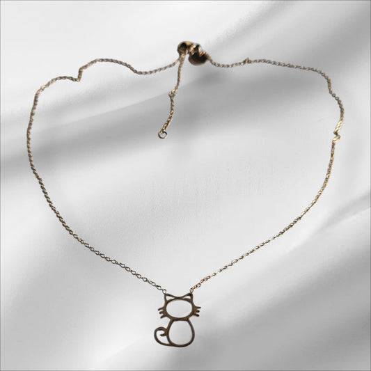 Collar Gatito Line Art