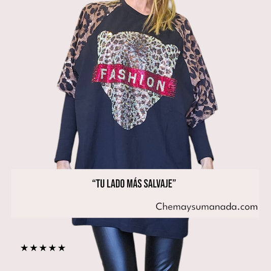 Camiseta vestido colección"Tu lado más salvaje"