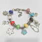 Pulsera de charms con abalorios de gatos