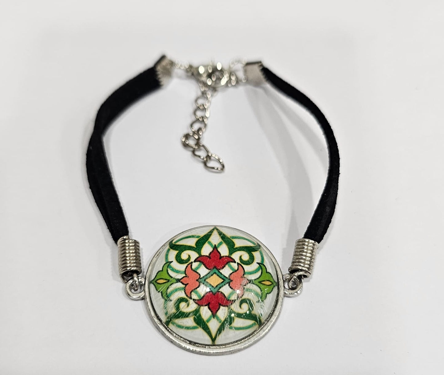 Pulsera de cordón con diseños florales tipo azulejo (envío aleatorio)