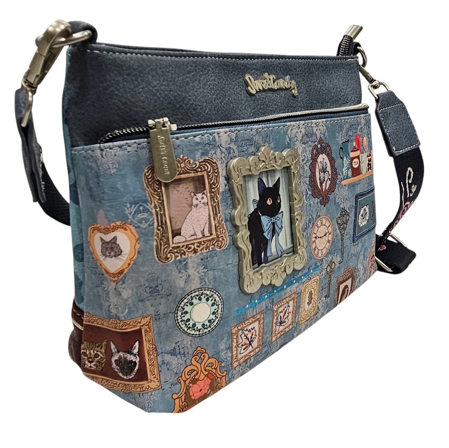 Bolso Sweet Candy Edición con ilustraciones exclusivas, color azul (03#)