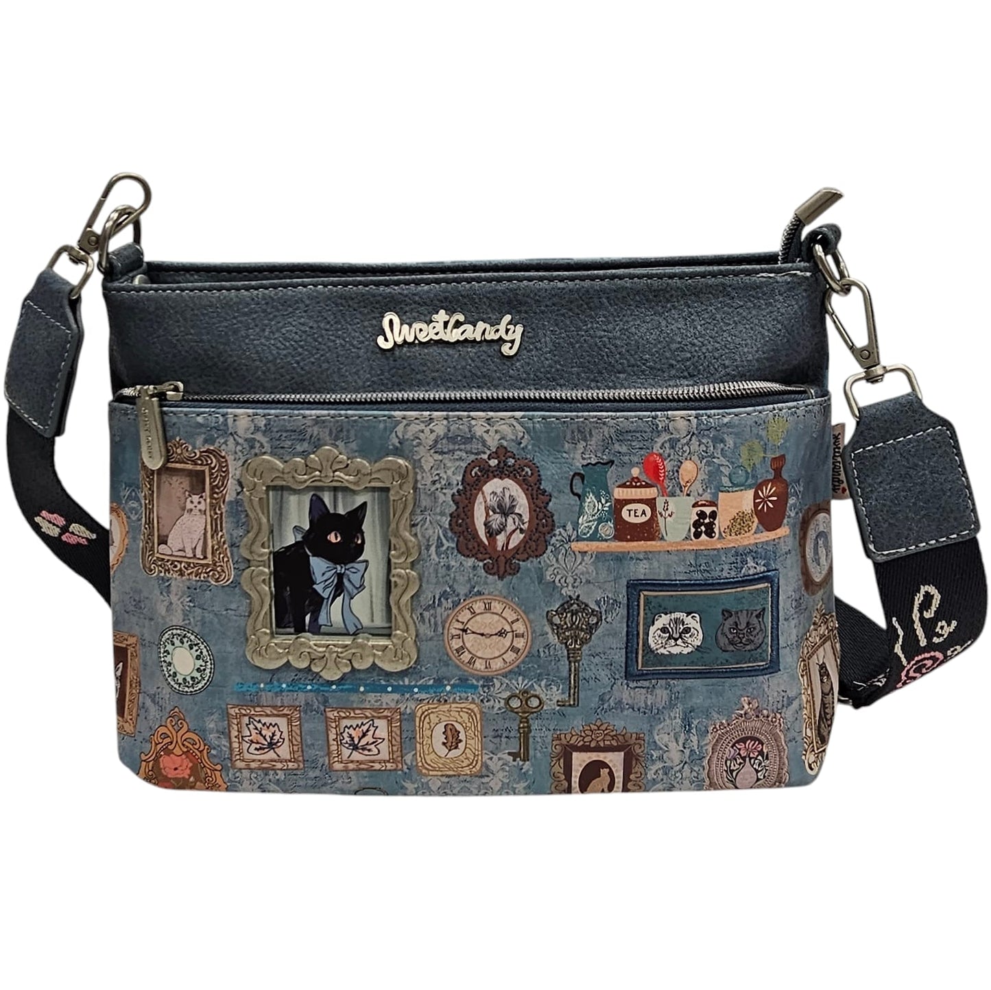 Bolso Sweet Candy Edición con ilustraciones exclusivas, color azul (03#)