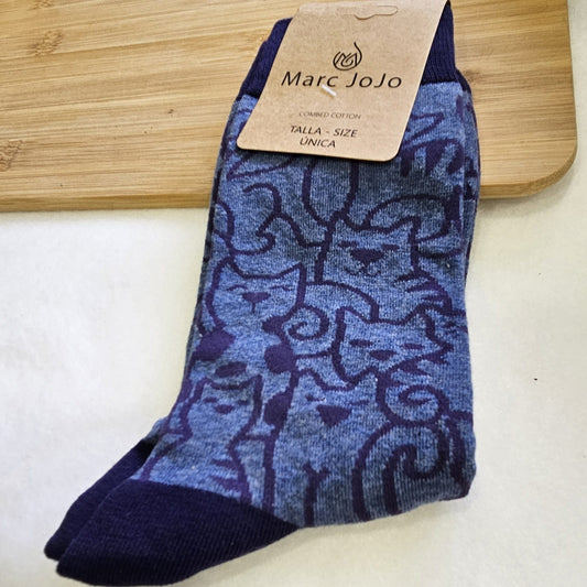 Calcetines Marc Jojo – Gatos abstractos azul marino