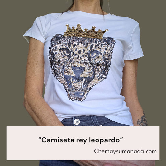 Camiseta blanca Rey Leopardo