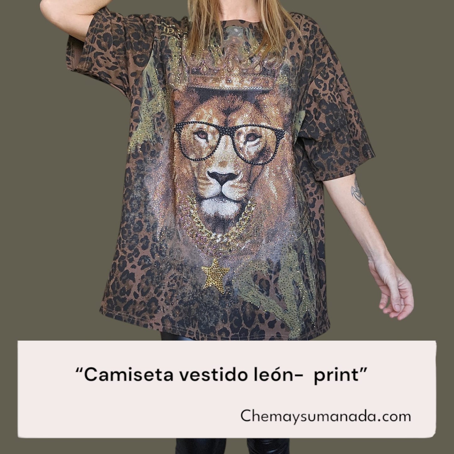 Camiseta León-print