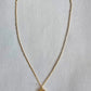 Collar de Acero LOVE con Huella color dorado