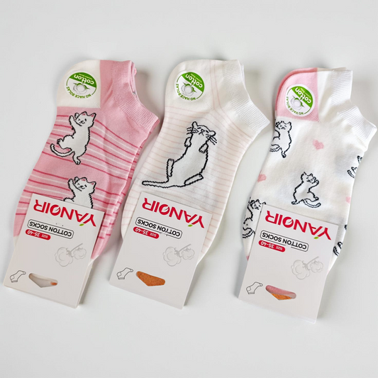 Calcetines “Gatitos Minimal” – Pack 3 pares