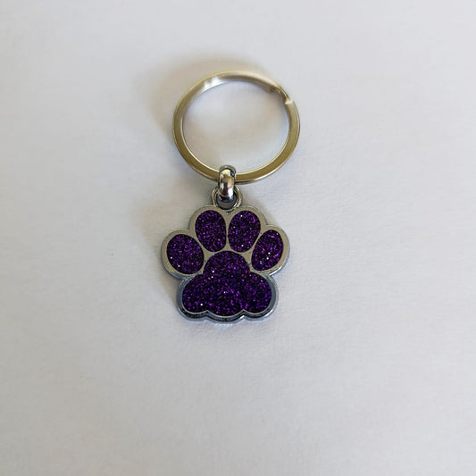 Llavero Huella con Brillo - Morado Místico