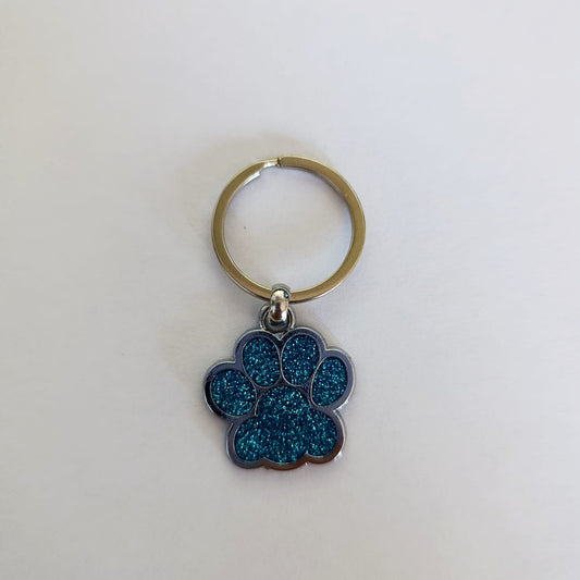 Llavero Huella con Brillo - Azul Eléctrico