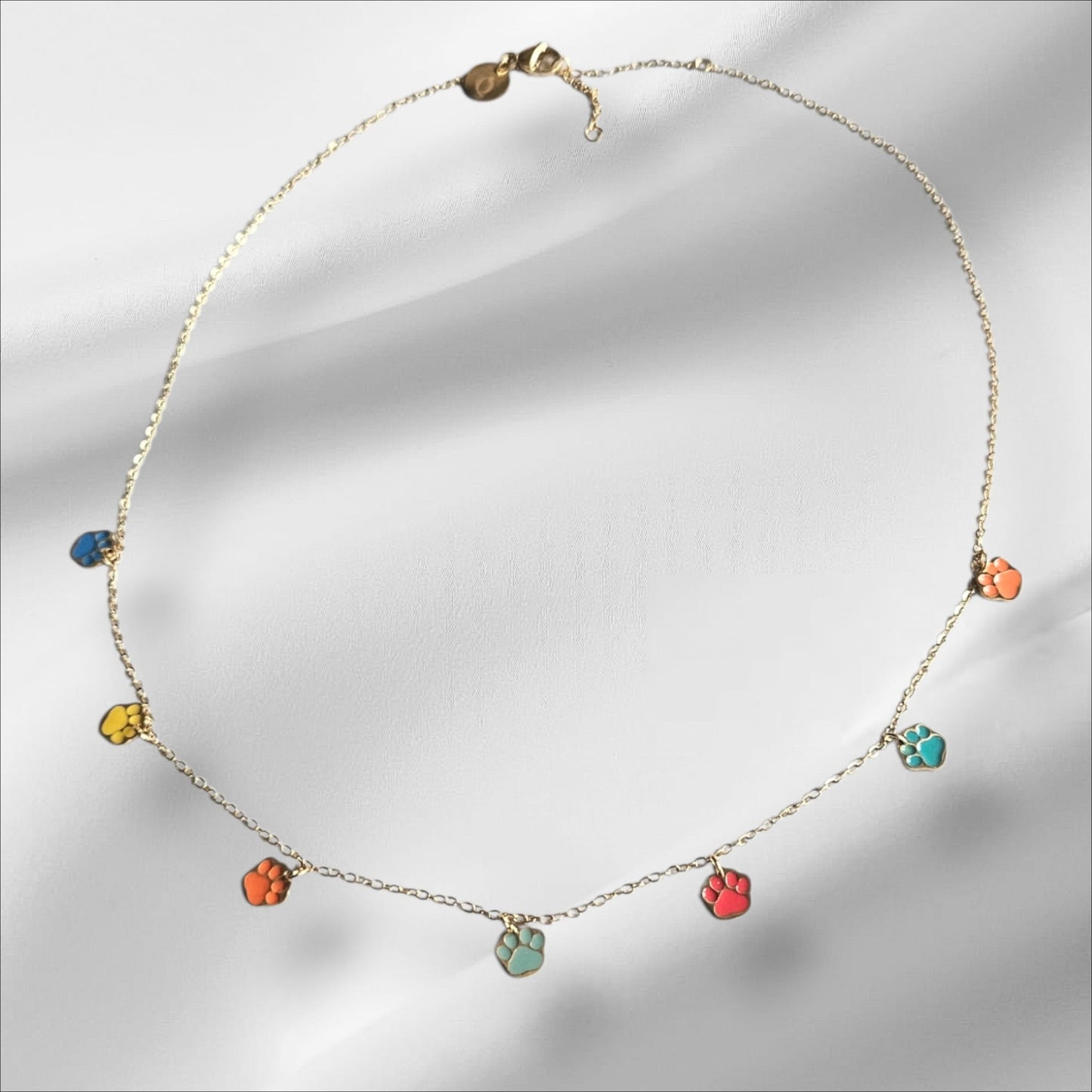 Collar Huellitas de Colores