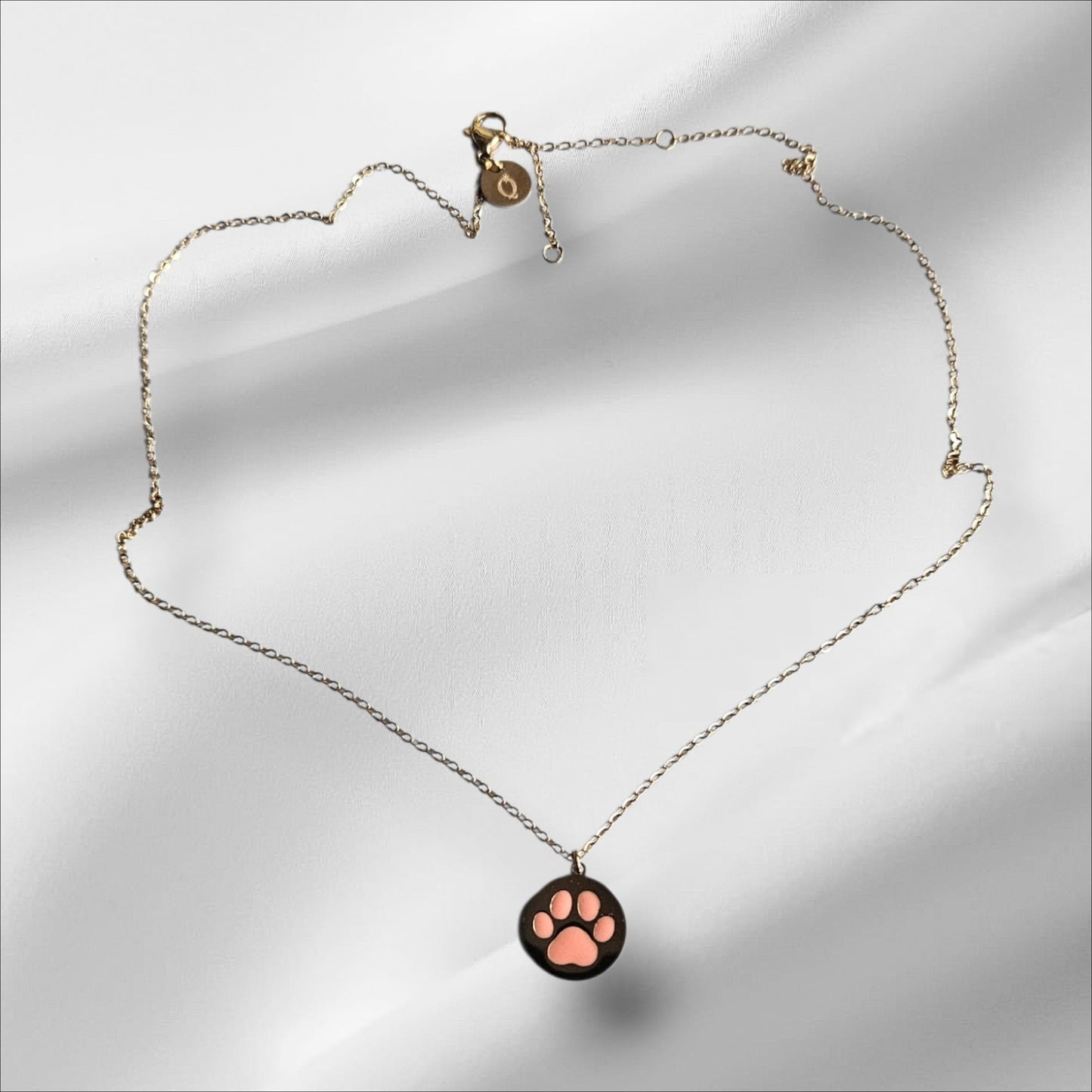 Collar Huella Gatuna color salmón