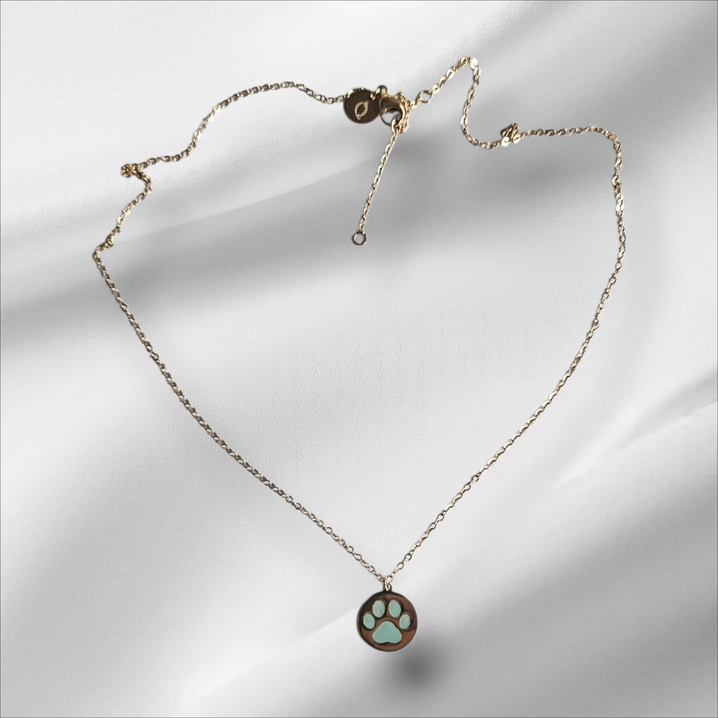 Collar Huella Gatuna color azul