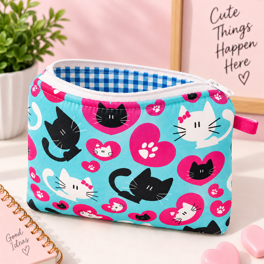Neceser de gatitos con corazones (@lucikukadas)