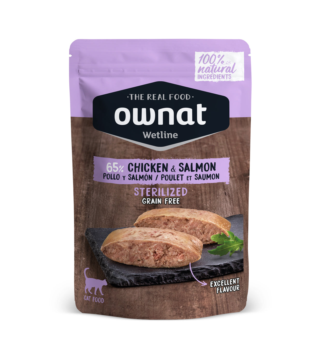 Ownat Wetline Sterilized Pollo & Salmon para gatos