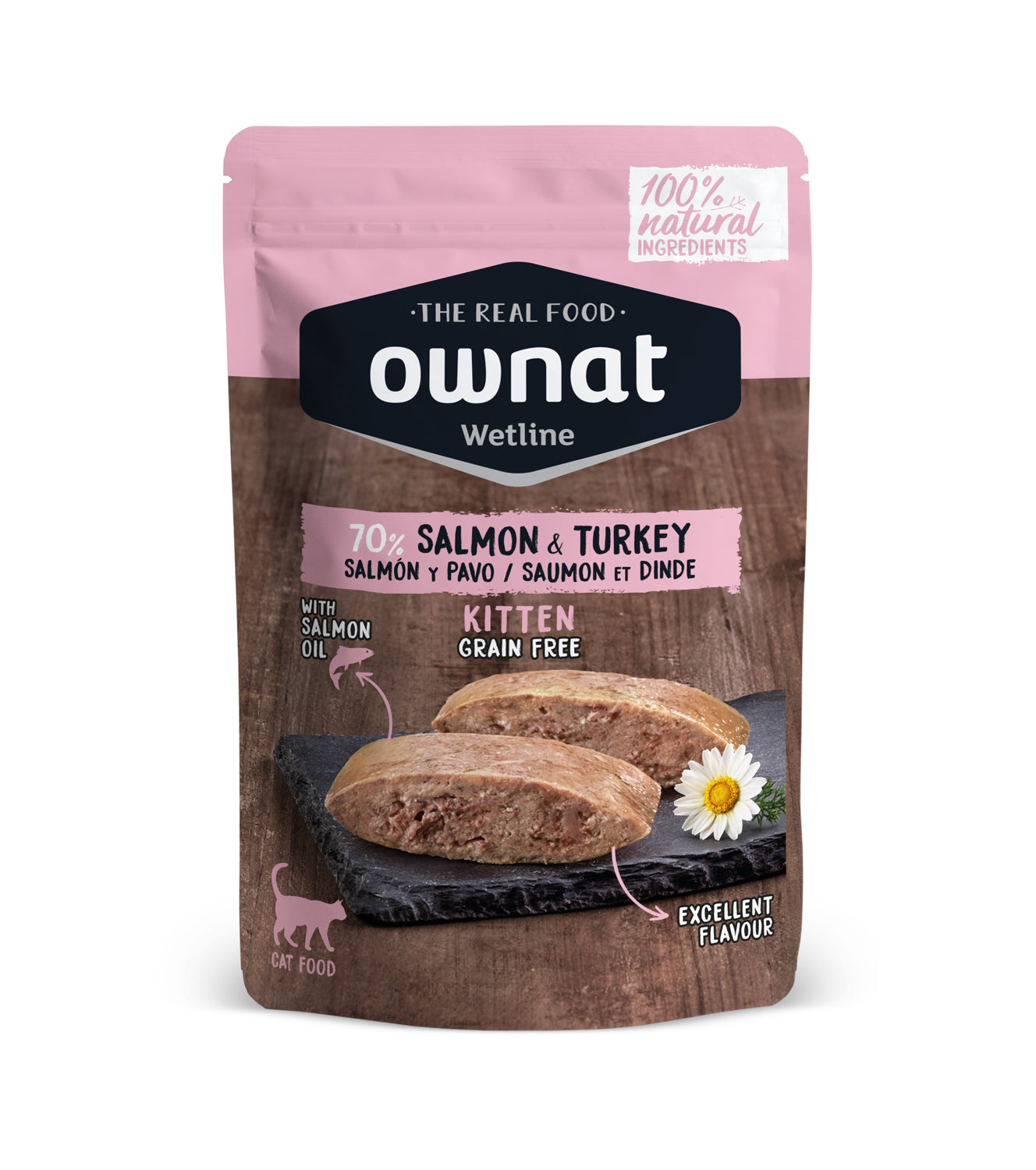 Ownat Wetline Kitten Salmon & Pavo para gatos