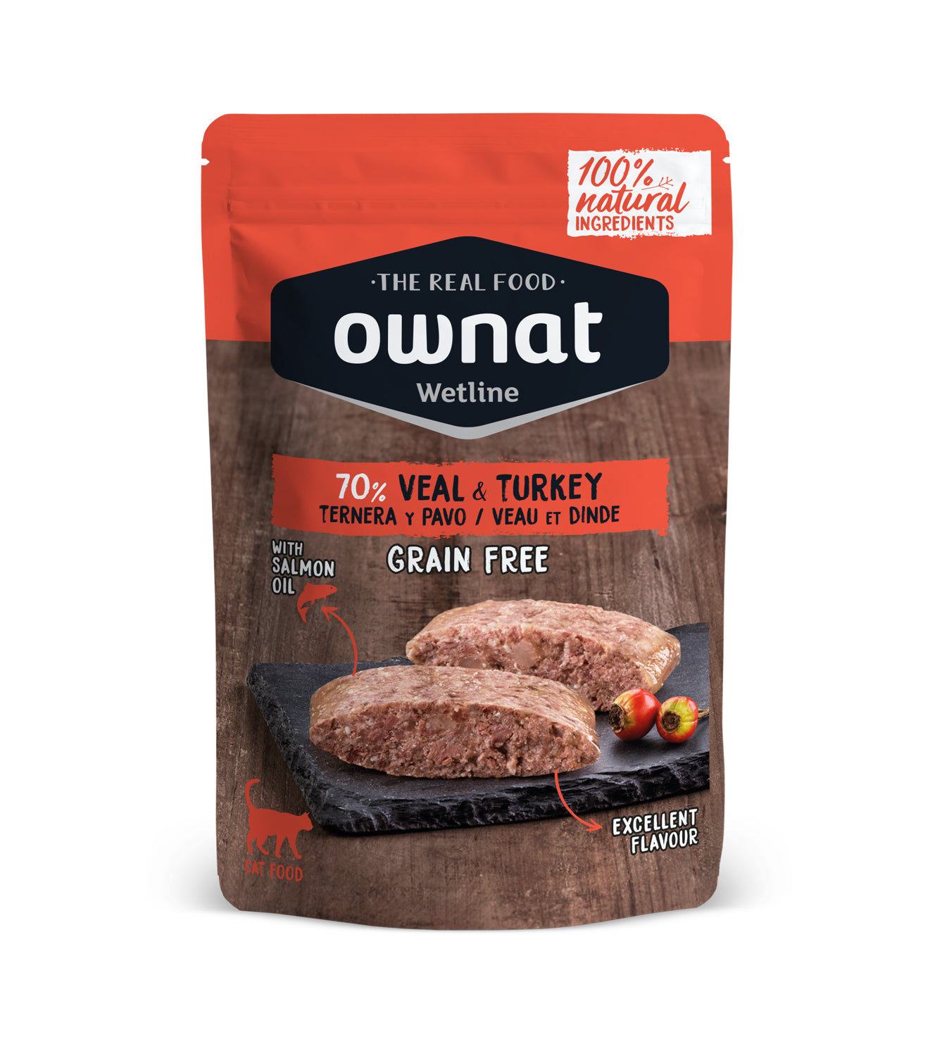 Ownat Wetline Ternera & Pavo para gatos