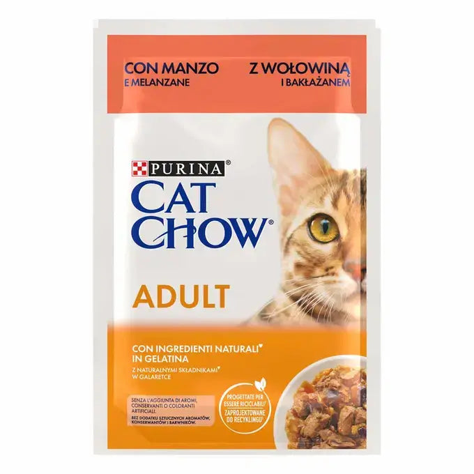 PURINA Cat Chow Adult Buey con Berenjena 85g