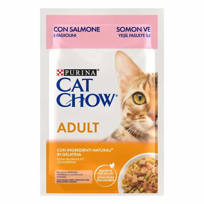 PURINA Cat Chow Adult Salmón con Judías 85g