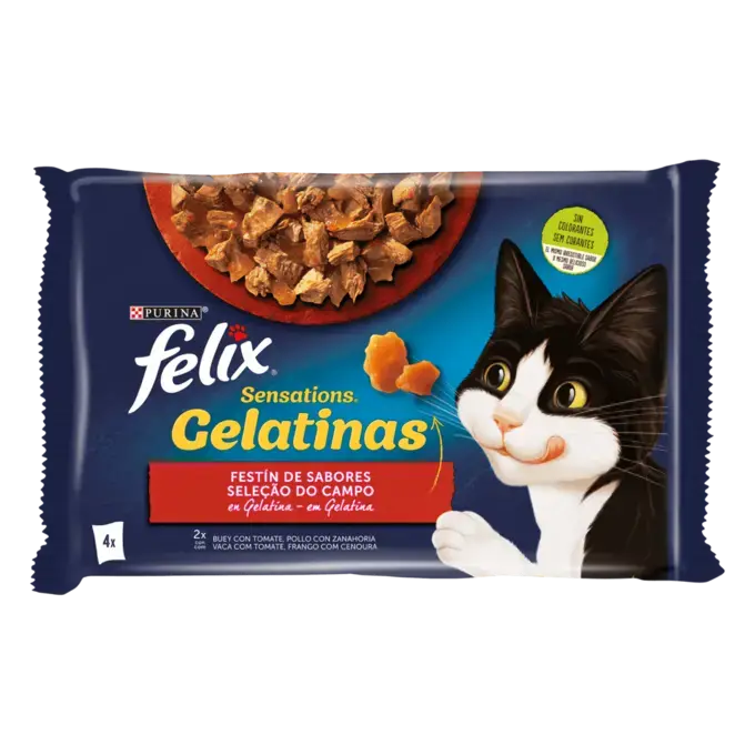 PURINA Felix Sensations Festín de Sabores Sobres en Gelatina 85g