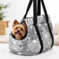 Bolso transportín estampado para mascotas – Gris