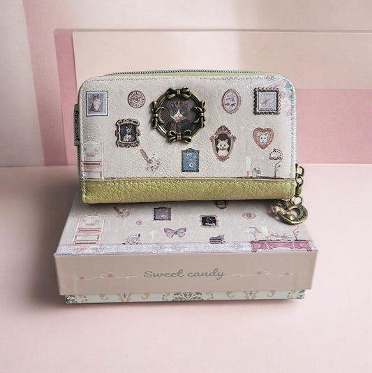 Cartera billetera monedero y tarjetero Sweet Candy - Nueva Colección– Ref.  (Color verde)