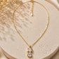 Collar Acero Inoxidable Gatito con Circonitas Dorado
