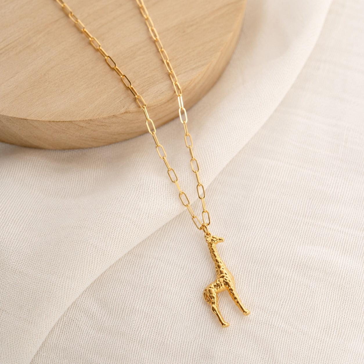 Collar Acero inoxidable Jirafa Dorada