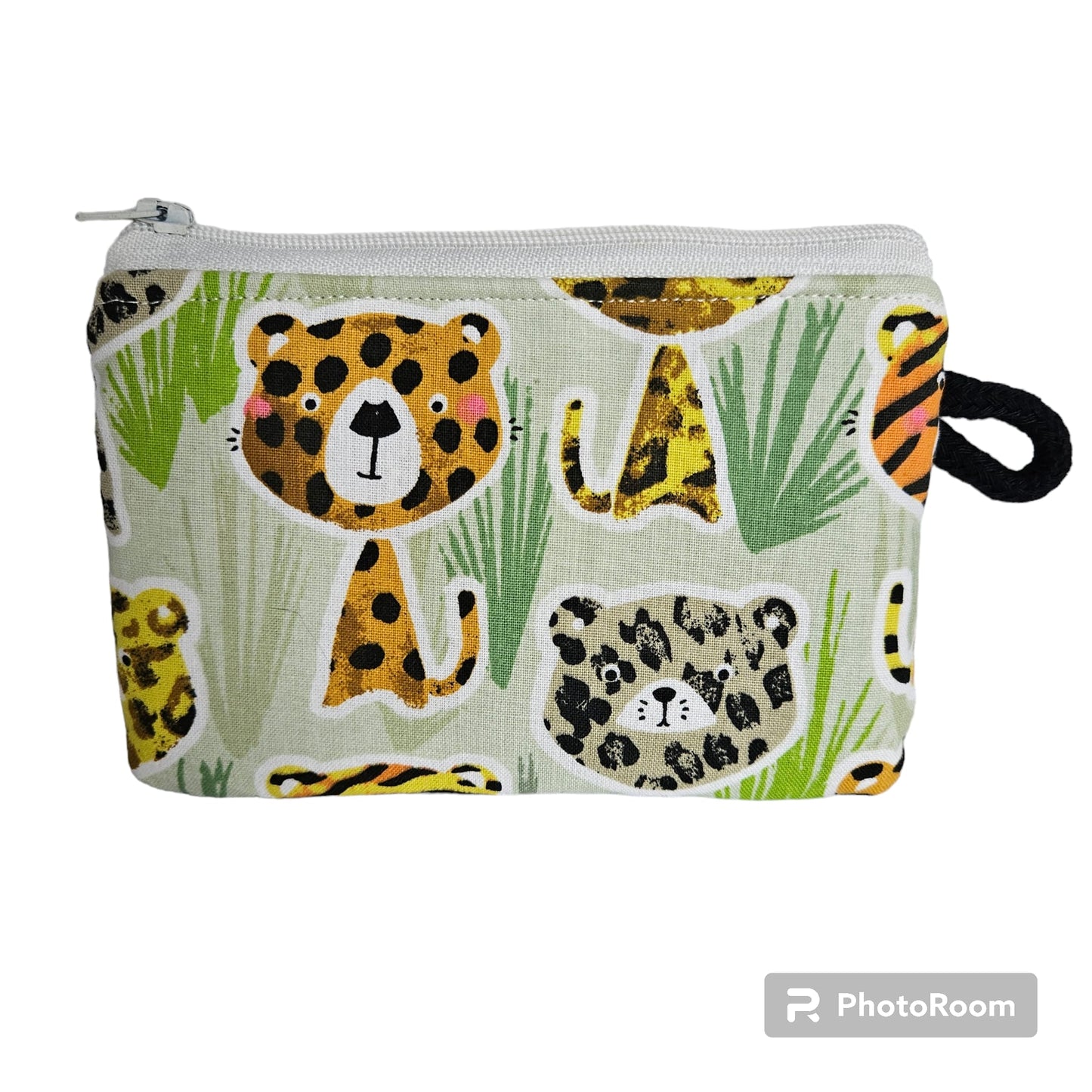 Cartera-monedero con estampado  de gatitos y tigres 11x11cms