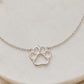 Collar Acero Inoxidable Huella Plateada
