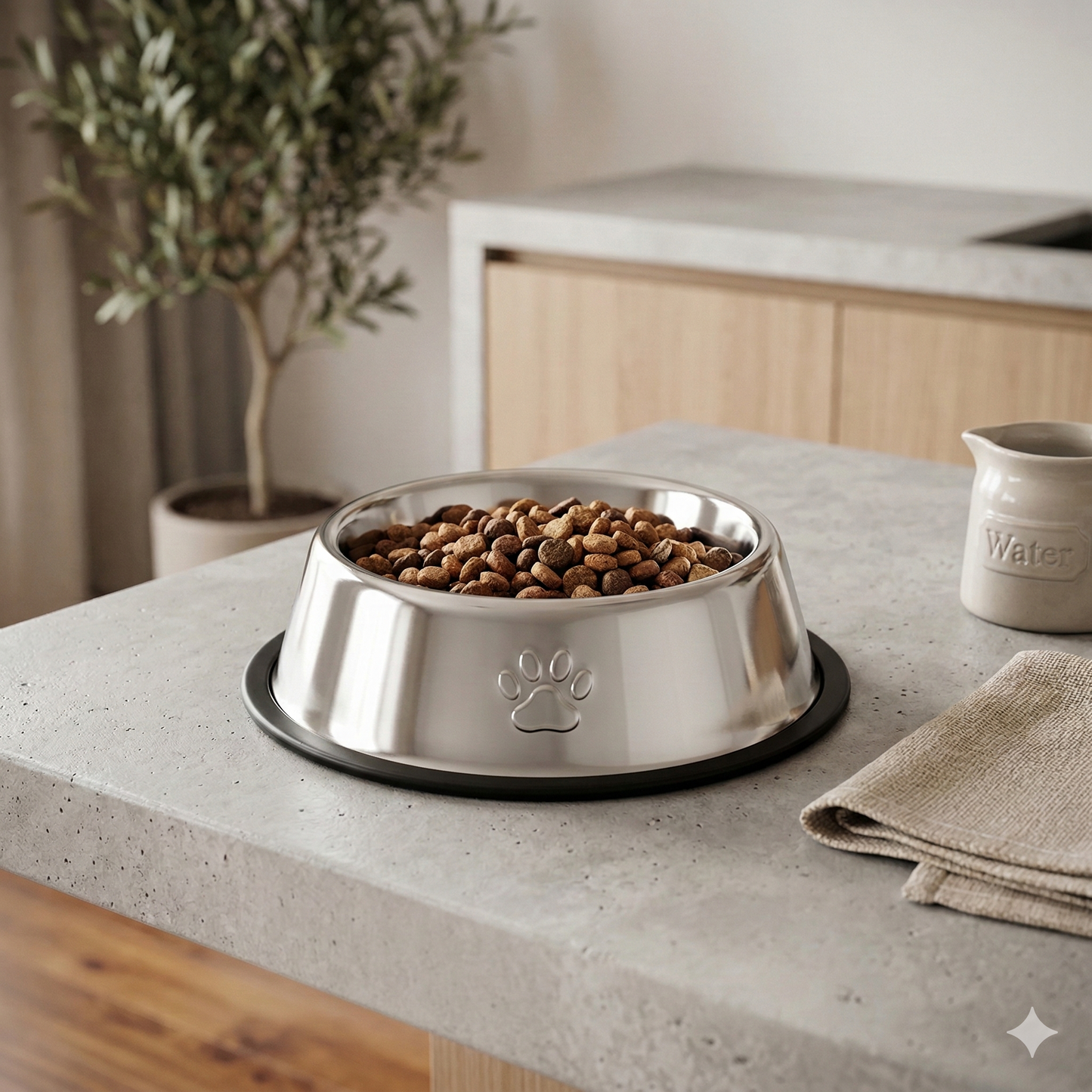 Comedero para mascotas de acero inoxidable 400 ml