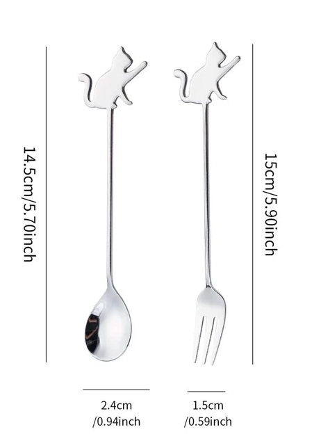 Conjunto de cucharilla y tenedor de postre